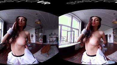Stunning Russian Brunette Teases and Tempts in Exclusive Virtual Reality Experience / Mature VRTube