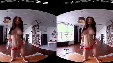 Stunning Russian Brunette Teases and Tempts in Exclusive Virtual Reality Experience / Mature VRTube