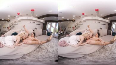 Lesbian Wedding Fling in VR: Two Blushing Brides-to-Be Share a Steamy Kiss and More / Mature VRTube