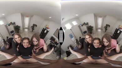 Office Threesome Fantasy With Stunning VR Babes /Mature Vr Tube