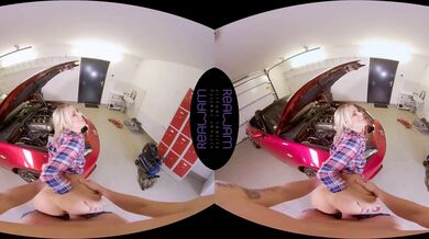 Premium-Hot Blonde Garage Fantasy in Steamy VR POV /Mature Vr Tube