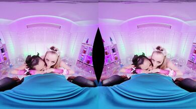 Premium:Playful Catgirls in Threesome Fantasy with Sweet Treats in VR /Mature Vr Tube