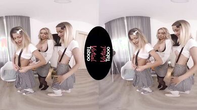 Steamy MILF Teaches Naughty Schoolgirls the Art of Pure Pleasure / Mature VR Tube