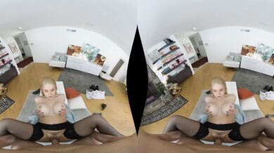 Blonde MILF In Stockings Explores The Deep Truth With Gagging Passion – POV VR Experience /MatureVRTube