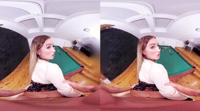 Sexy Pool Table Queen Takes a Hard Cock and Pool of Cum in Her Pussy /MatureVRTube