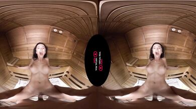 Steamy Sauna Brunette Gets Banged Hard and Takes a Mouthful of Cum /MatureVRTube