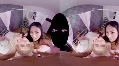 Tied Wife to Bed and Enjoy Gifted Asian Bitch for Christmas! Exclusively on MatureVRTube